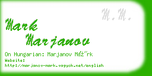 mark marjanov business card